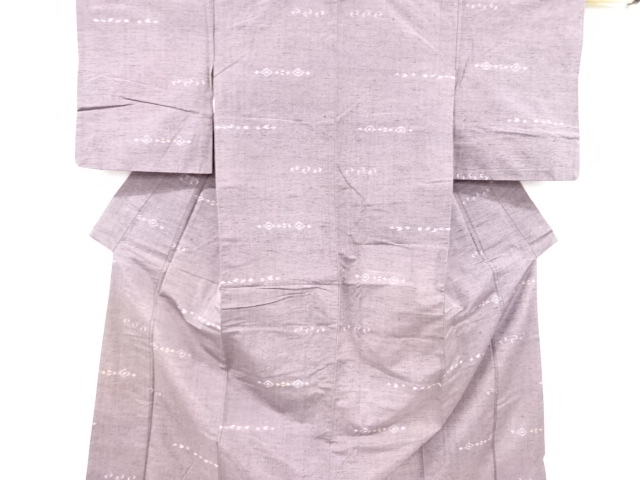 JAPANESE KIMONO / ANTIQUE KIMONO / SILK / HAND WOVEN TSUMUGI / ABSTRACT PATTERN